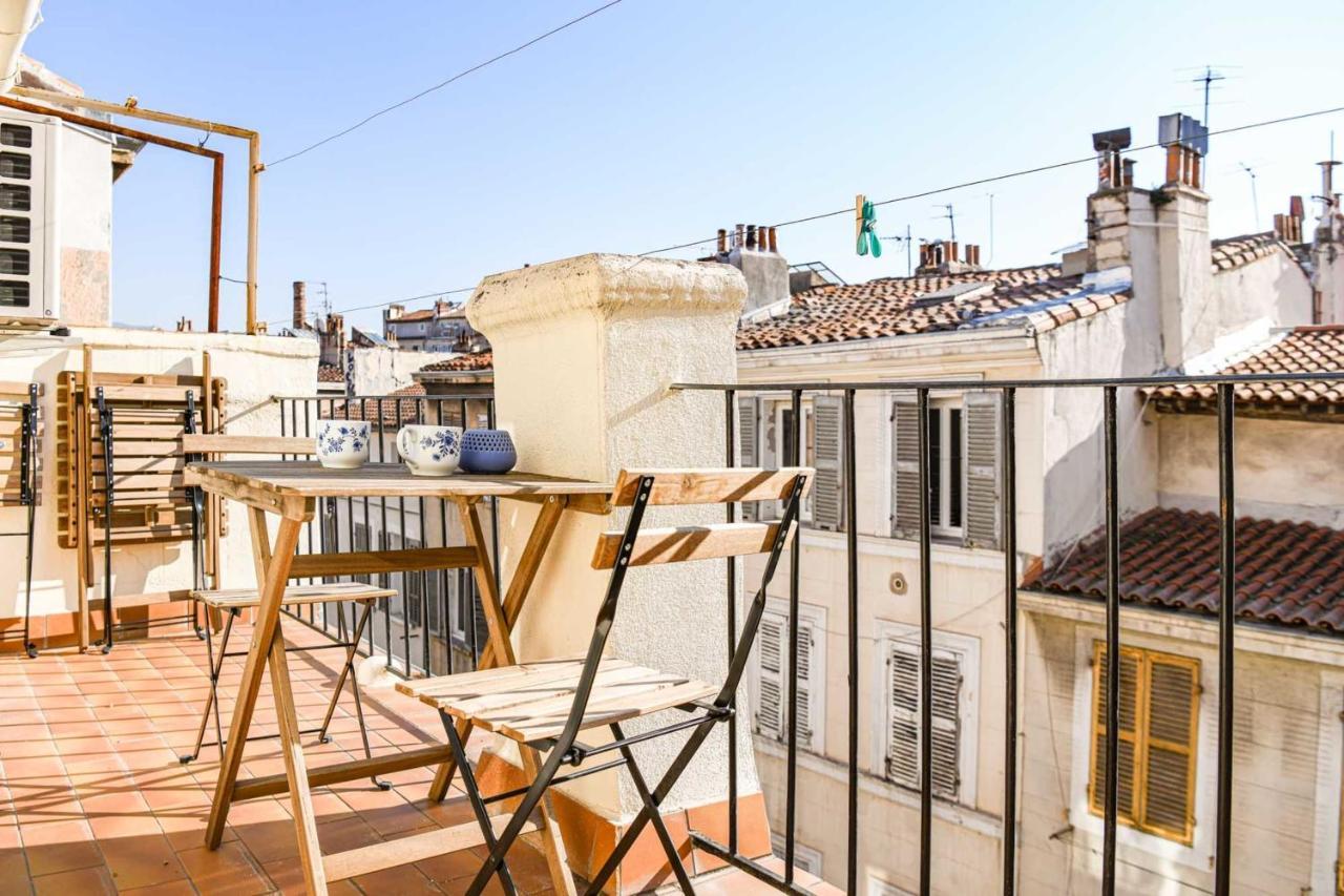 Ferienwohnung Terrasse Ensoleillee Au Coeur Du Cours Julien Marseilles Exterior foto