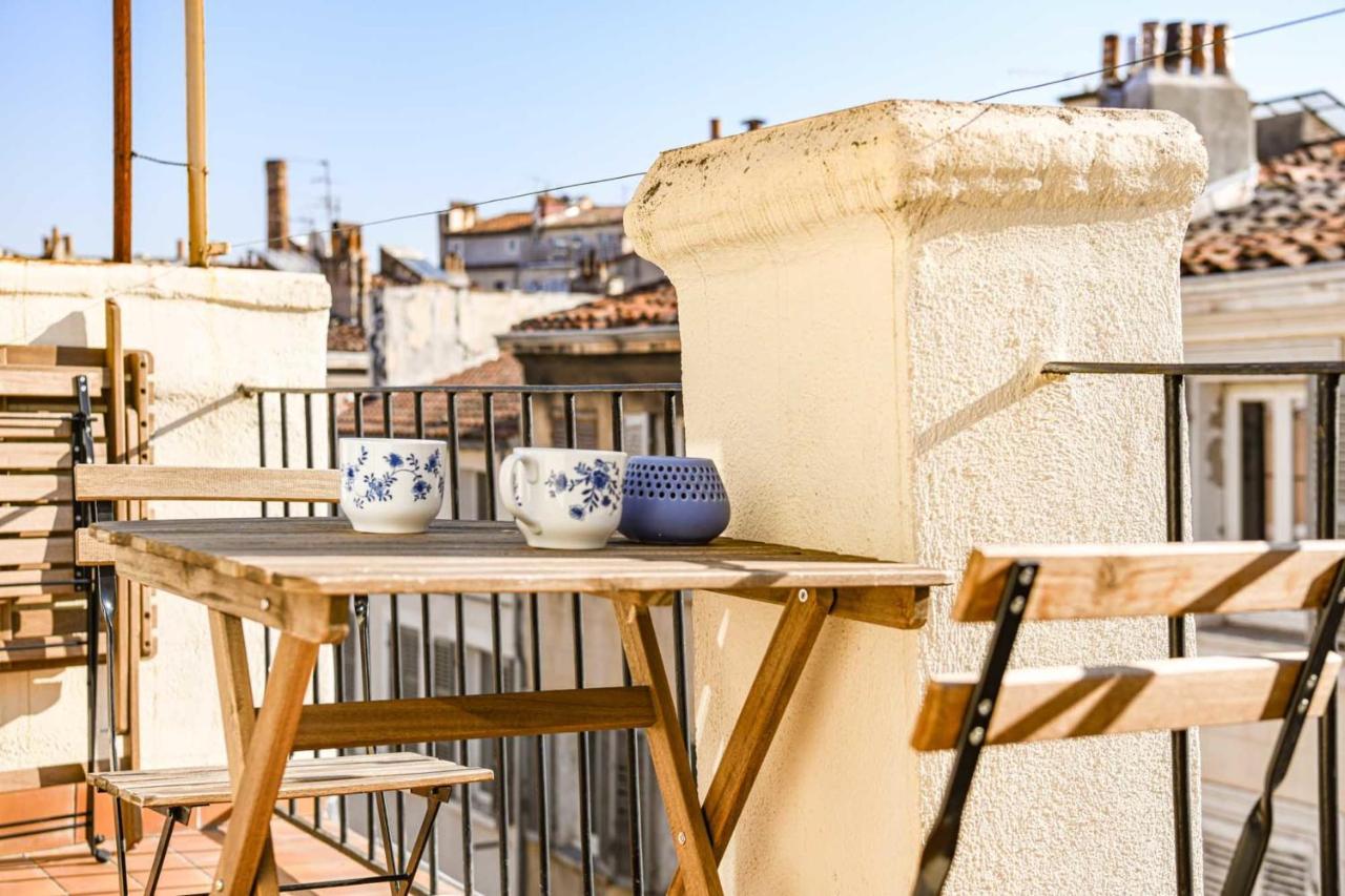 Ferienwohnung Terrasse Ensoleillee Au Coeur Du Cours Julien Marseilles Exterior foto
